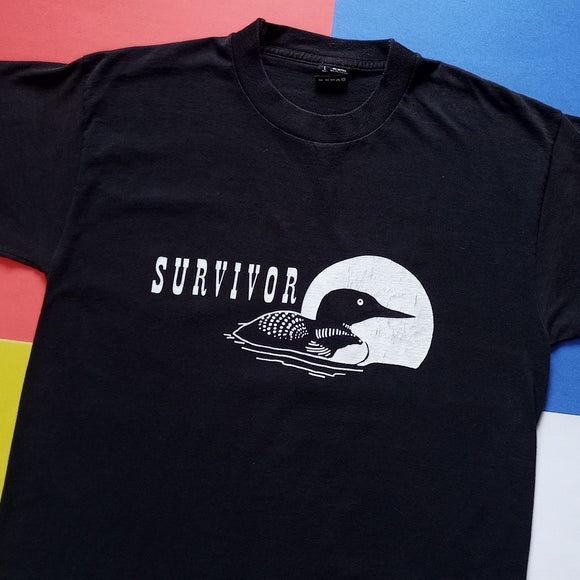 Vintage 90s Survivor Loon Moon Single Stitch T-Shirt Unisex