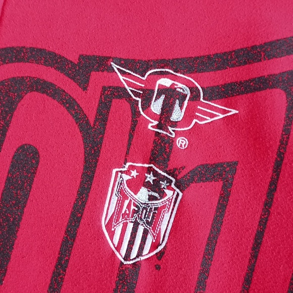 Vintage TAPOUT BIG PRINT SWEATSHIRT ZIP-UP RED