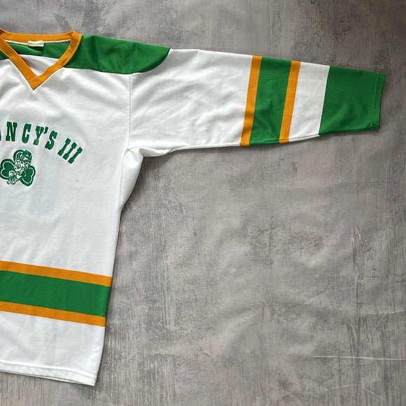 Vintage 90s CLANCY'S III Clover Leaf Hockey Jersey #10