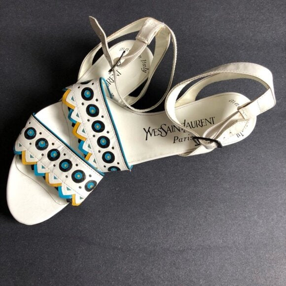 Vintage Yves Saint Laurent Boho Leather Flats