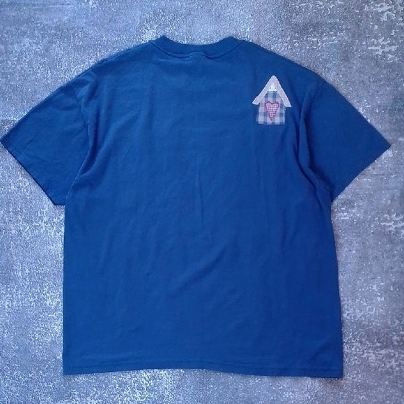 Vintage Hearts & Houses Patchwork T-Shirt