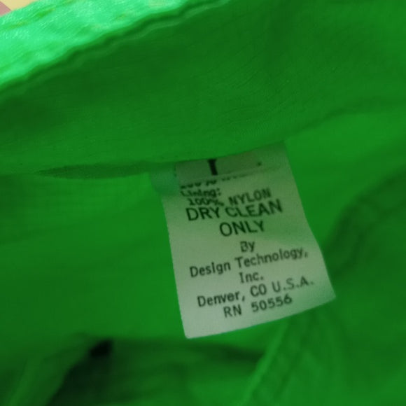 Vintage 80s Indy Car Neon Green Zip-Up Windbreaker Jacket UNISEX