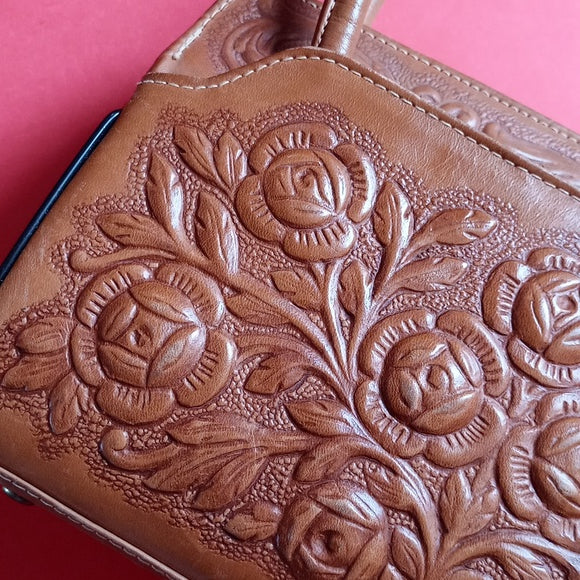 Vintage 1960s MONT ABUR Leather Tooled Purse