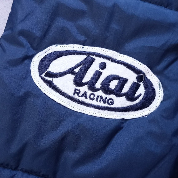 VINTAGE 90s Aiai Racing Patch Cargo Pockets Puffer Vest unisex