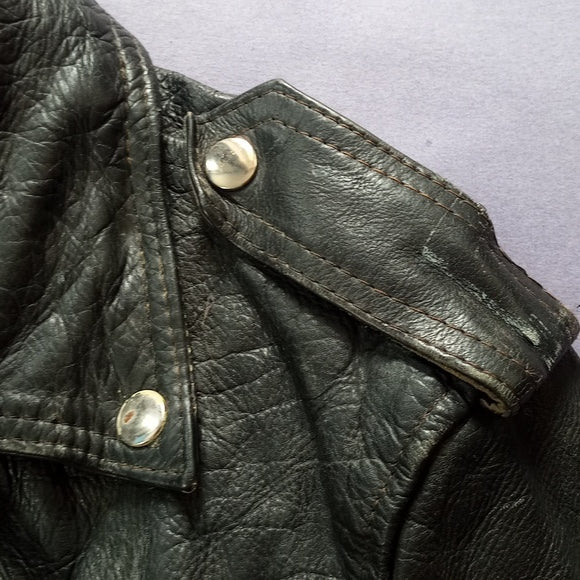 Vintage 80s Echtes Leder Echt Leer Leather Motorcycle Jacket