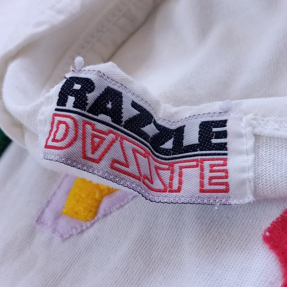 VINTAGE 90s A-Z Alphabet Patch Single Stitch T-Shirt