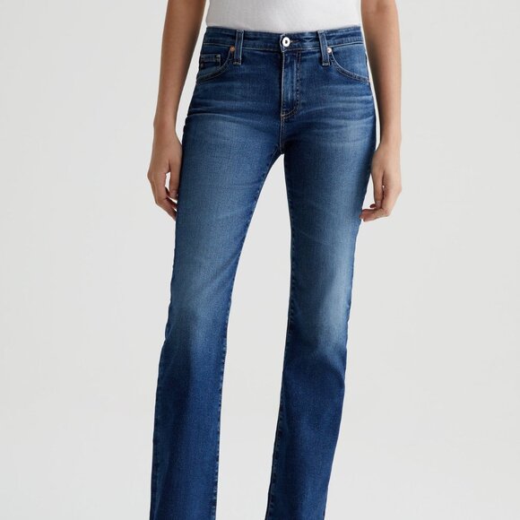 AG ANGEL EXTENDED Low Rise Boot Flare Denim Jeans