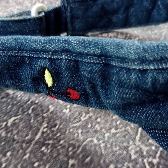 Vintage 90s Winnie The Pooh Embroidered Denim Visor Disney Hat UNISEX