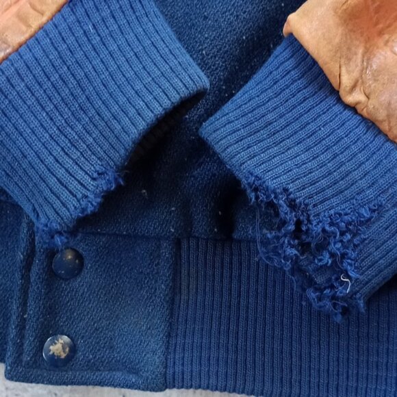 Vintage 90s KGFC Varity Essential Wool/Leather Jacket