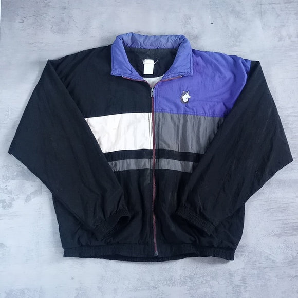 Vintage 90s Hip Hop Style Windbreaker With Husky Head UNISEX