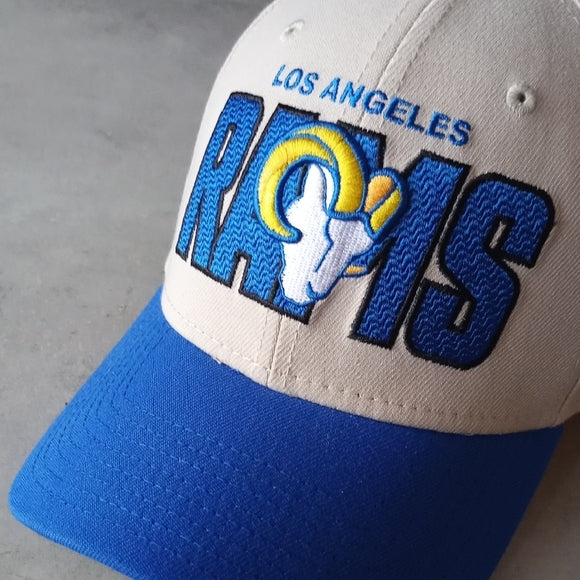 NWOT Los Angeles Rams New Era 2023 NFL Draft 39THIRTY Flex Hat - CREAM