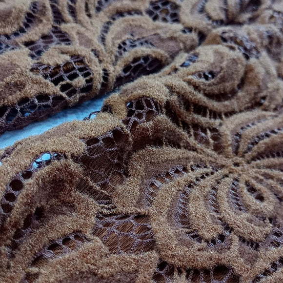 FREE PEOPLE Bronze Crochet Knit Dress