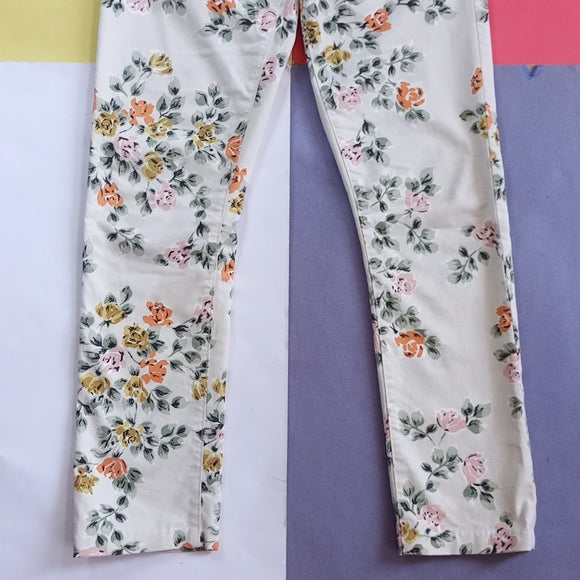 Citizens Of Humanity Floral Mandy High Waist Retro Slim Roll Up Denim Jeans