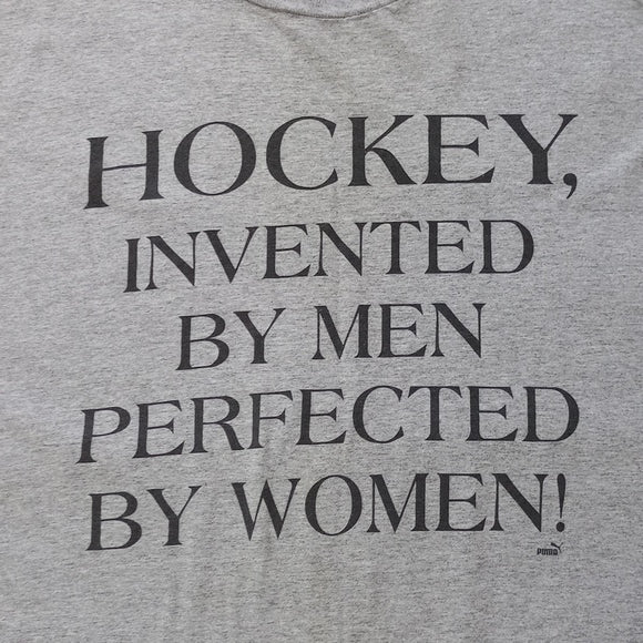 Vintage Puma HHOF Hockey Invented by Men Perfected by Women Graphic T-Shirt