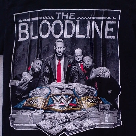 ☝️ WWE THE BLOODLINE ROMAN REIGNS JEY USO Paul Heyman T-Shirt ☝️