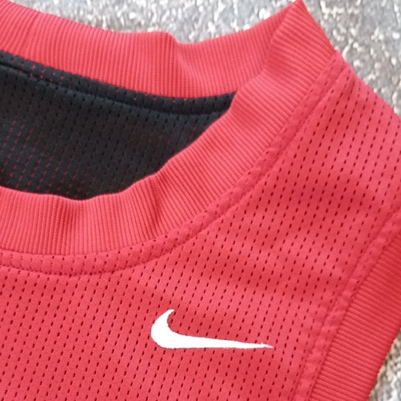 Vintage Y2K Nike FORCE Black and Red Reversible Jersey Tank Top