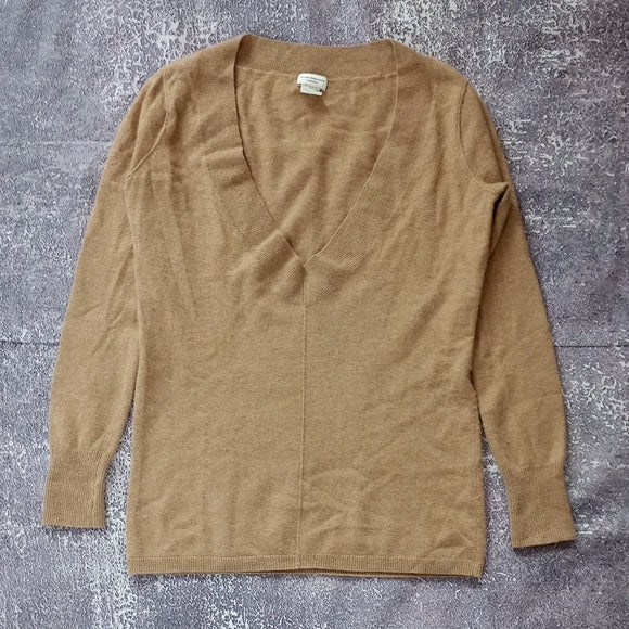 CLUB MONACO CASHMERE V-Neck Tan Sweater