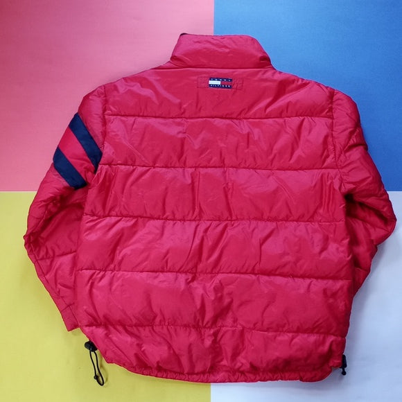 Vintage 90s Tommy Hilfiger Goose Down Puffer Jacket RED