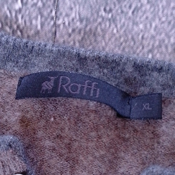 Raffi Wool/Cashmere Brown Sweater ELBOW PATCH