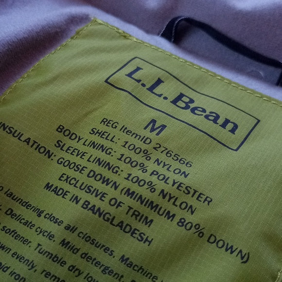 L.L.Bean Goose-down Green Puffer Jacket