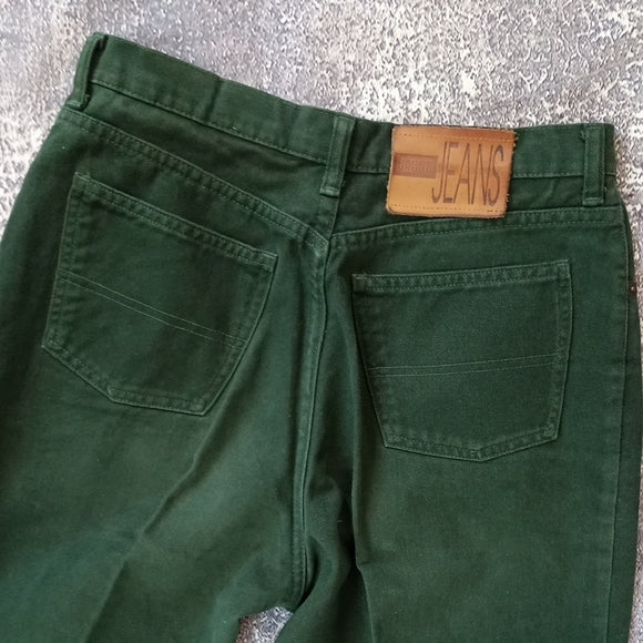 VINTAGE 1990s MOM JEANS JACOB GREEN DENIM JEANS SIZE: 32