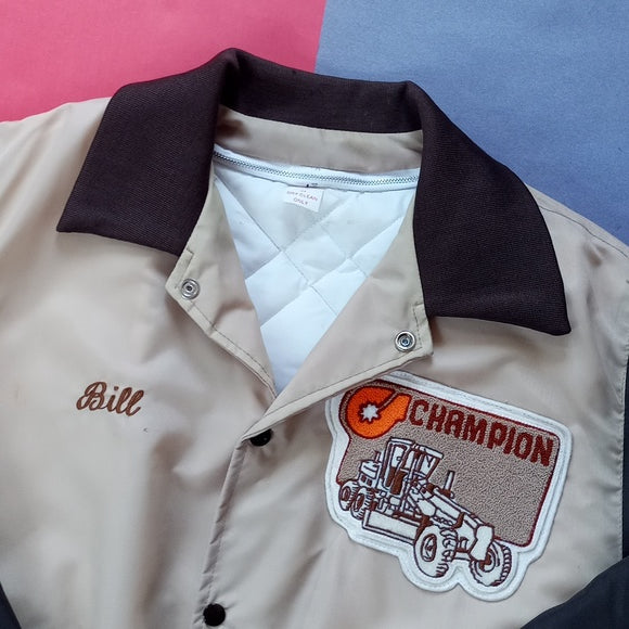 Vintage 1980s Champion Tractors Patch Bill Jacket Jacket Unisex