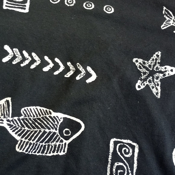 Vintage Women’s Abstract Fossil Fish Shirt