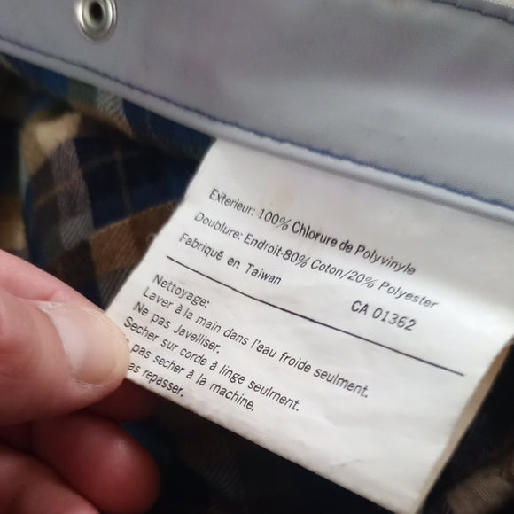 Vintage THERMAL-SLICKS by MTC Plaid Lined Raincoat