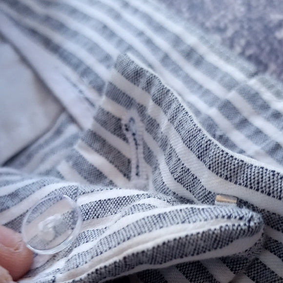 Vintage Handmade Striped Gray and White Pants UNISEX
