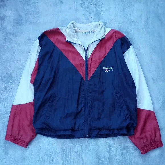 VINTAGE 90s Reebok Red/Blue Colour Block Windbreaker