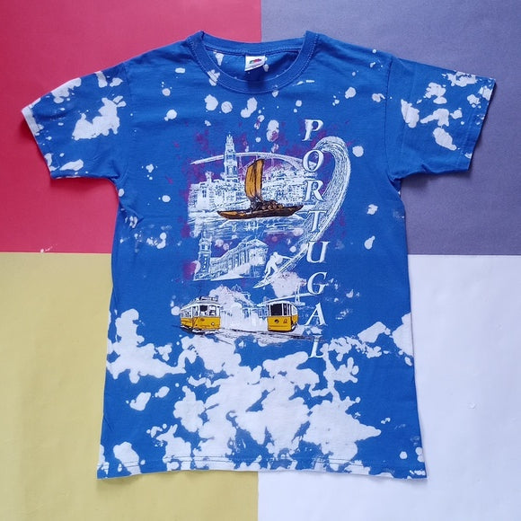 Portugal Tie Dye Graphic Tourist Tee T-Shirt Unisex
