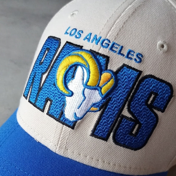 NWOT Los Angeles Rams New Era 2023 NFL Draft 39THIRTY Flex Hat - CREAM