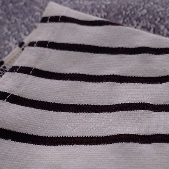 VINTAGE SPICE GIRL STYLE Striped CREAM AND BROWN Crop Top MISS JULI