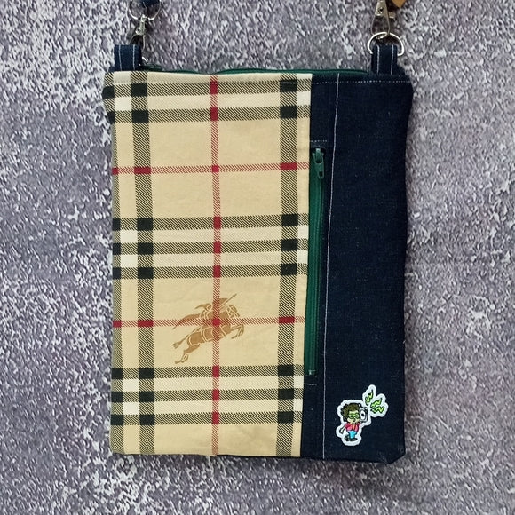 One-of-a-Kind Reworked Burberry Crossbody Bag – Unisex