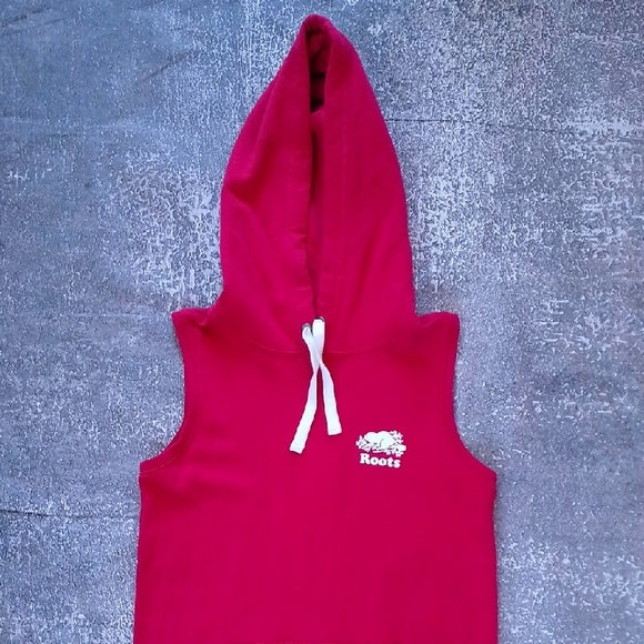 Roots Vibrant Red Hooded Vest Dress