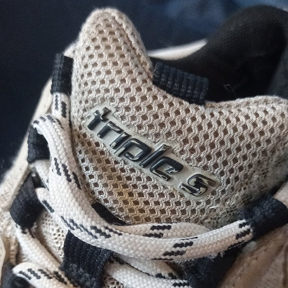 Balenciaga Beige and Black Sneakers TRIPLE S