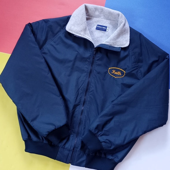 Vintage 90s Mystic Carvers Club Sailing Ship Keith Zip-Up Jacket Embroidered