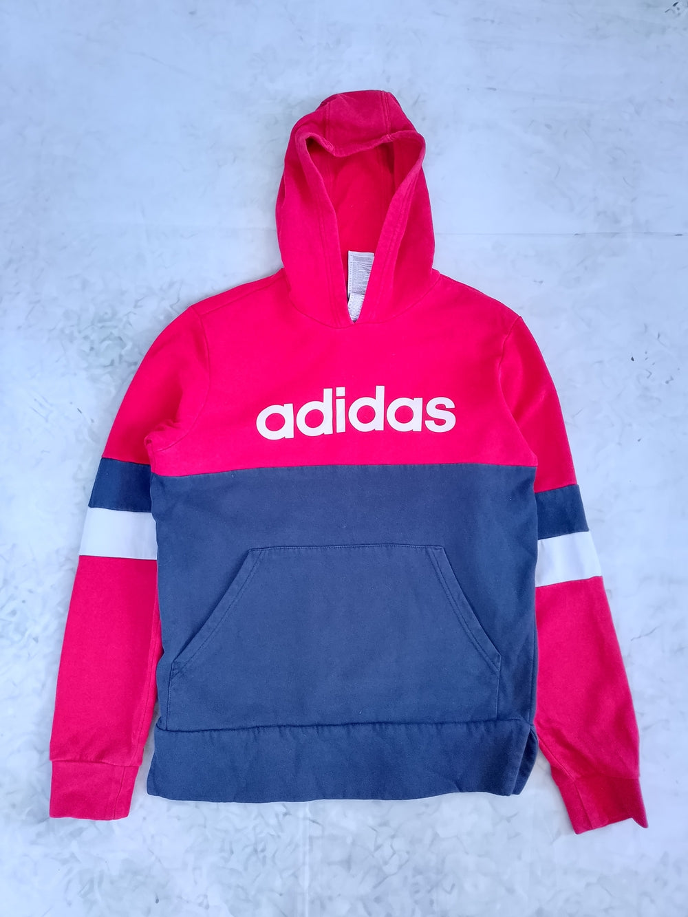 adidas Red & Navy Colorblock Hoodie YOUTH