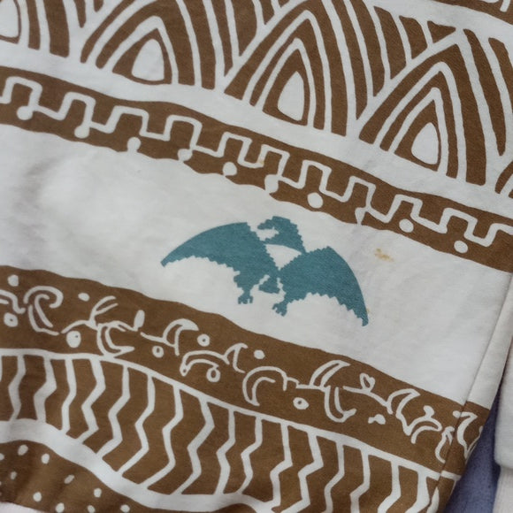 Vintage 90s Funky Tribal Bird Pattern Crewneck Sweater ADOBE FLATS Aztec