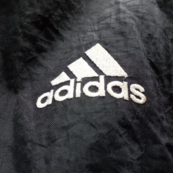 Vintage 90s Adidas Black Stripes Black/Grey Essential Winter Jacket