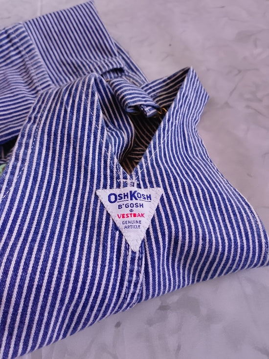Vintage 90s Osh Kosh B'Gosh Rail Conductor Stripe Overalls