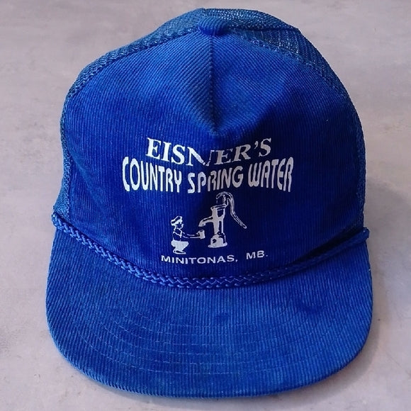 Vintage 80s Eisner's Country Water Spring Mintonas, MB Trucker Hat