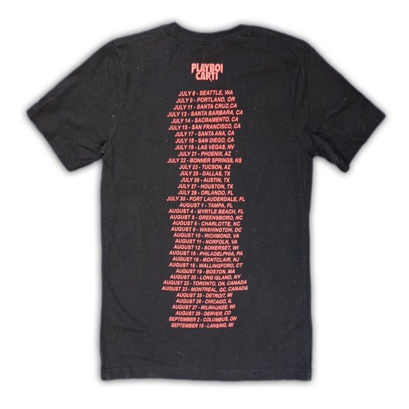 BRAND NEW RARE Official Playboi Carti 2017 Airbrushed Tour Band T-Shirt