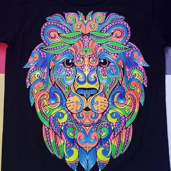 Colorful Lion Head Graphic T-Shirt Unisex