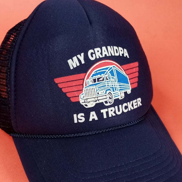 Vintage My Grandpa Is A Trucker Cobra Trucker Hat
