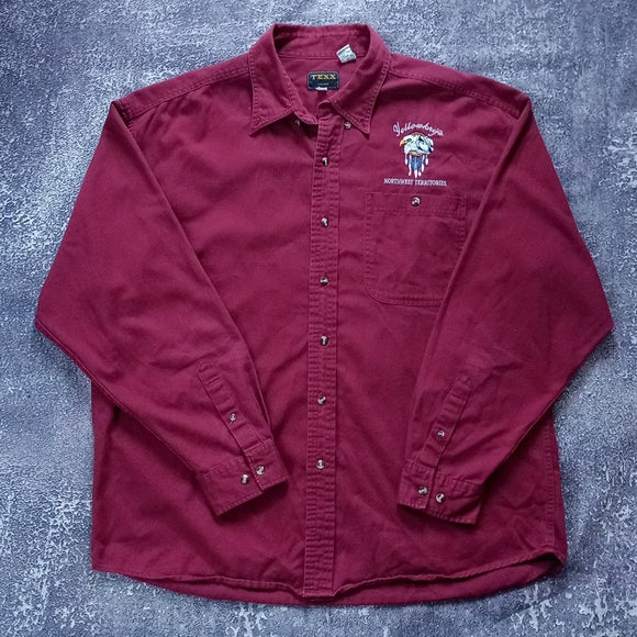 Vintage 90s YELLOWKNIFE Northwest Territories Texx Button-Up Shirt