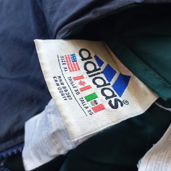 Vintage 90s Adidas Blue/Green Essential Winter Jacket