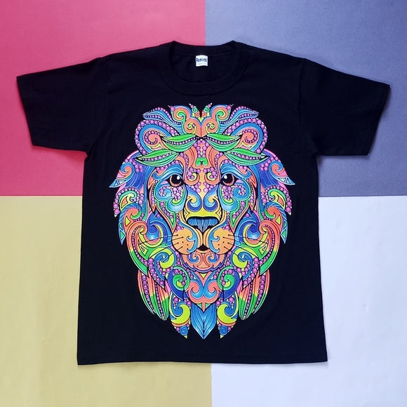 Colorful Lion Head Graphic T-Shirt Unisex