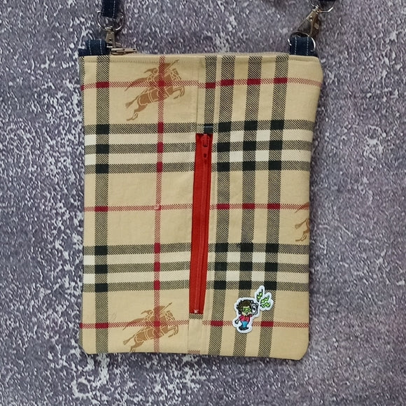 One-of-a-Kind Reworked Burberry Crossbody Bag – Unisex