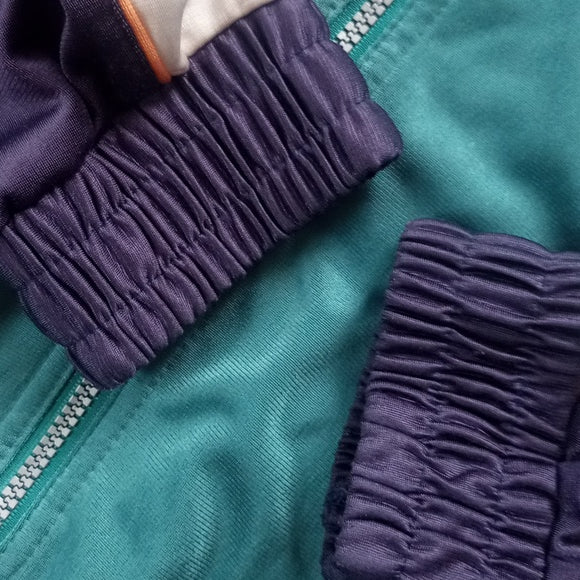 Vintage 1980s Puma Basketball Warm-Up Track Style Zip-Up Jacket